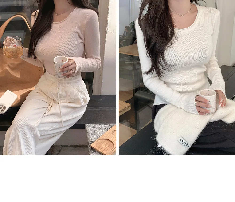 긴팔 티셔츠 모델 착용 이미지-S3L2