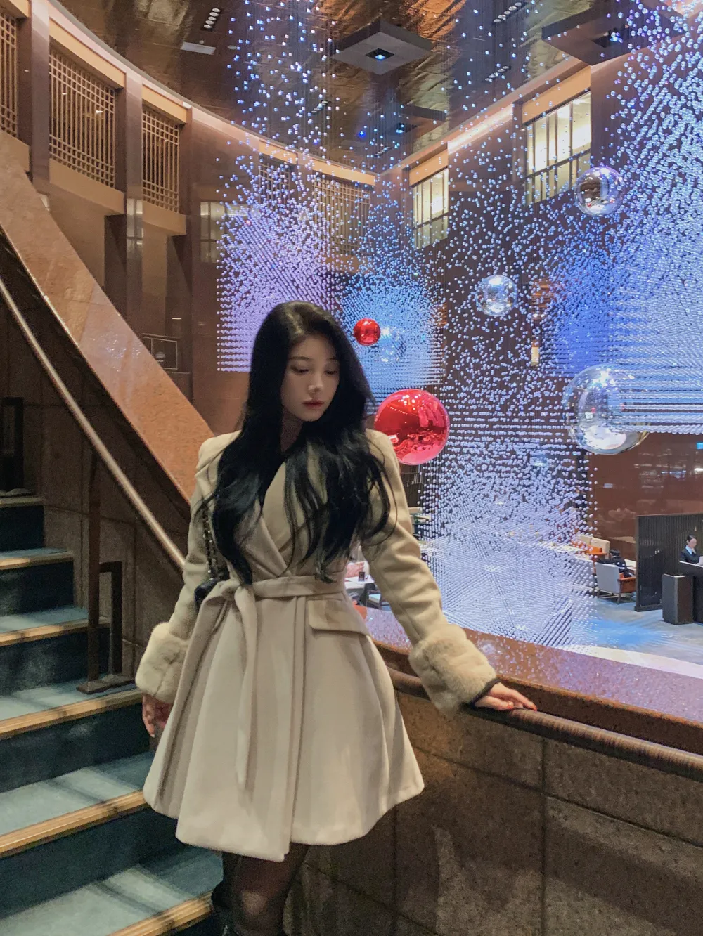 코트 모델 착용 이미지-S1L113