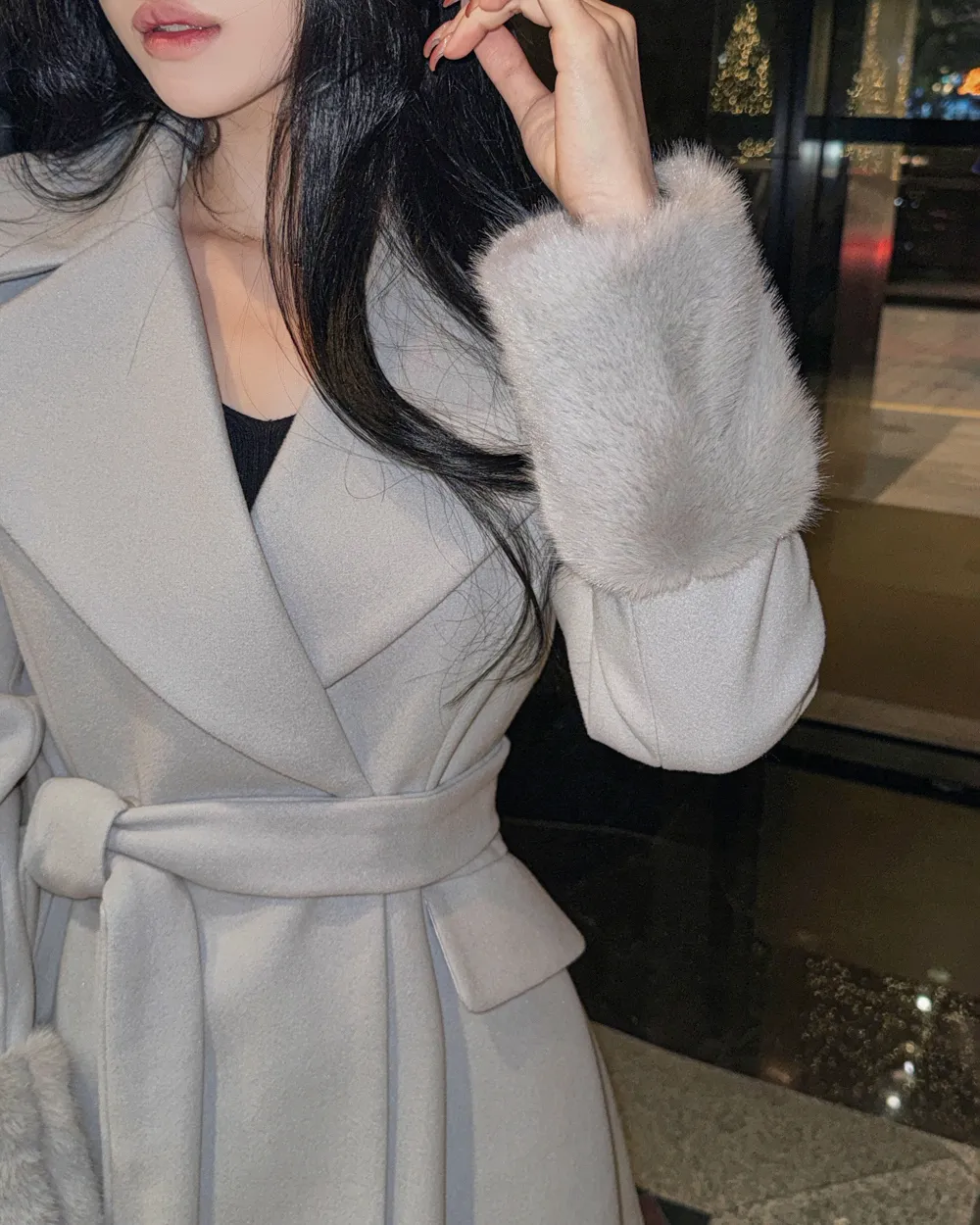 코트 모델 착용 이미지-S1L68