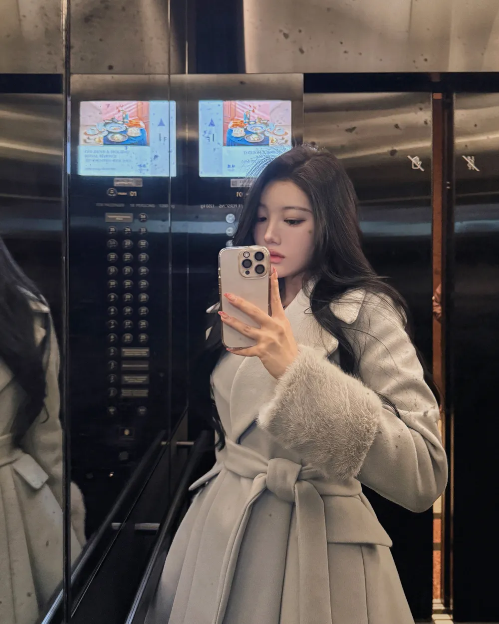 코트 모델 착용 이미지-S1L58