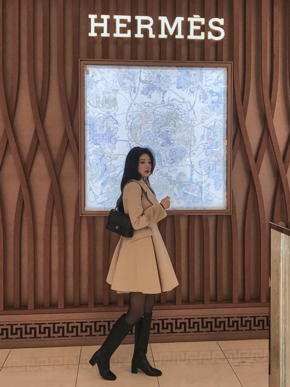 코트 모델 착용 이미지-S1L88