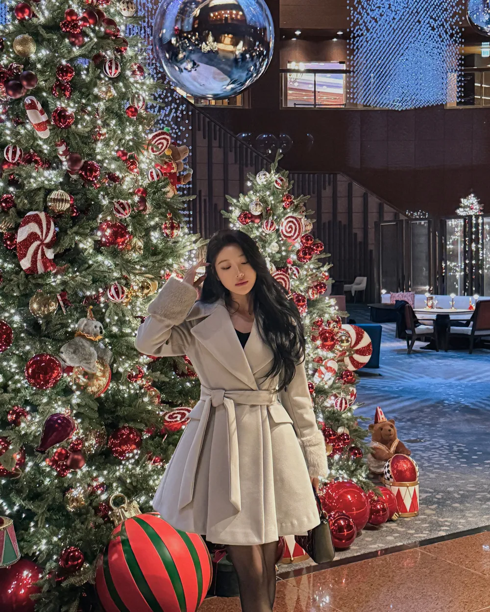 코트 모델 착용 이미지-S1L76