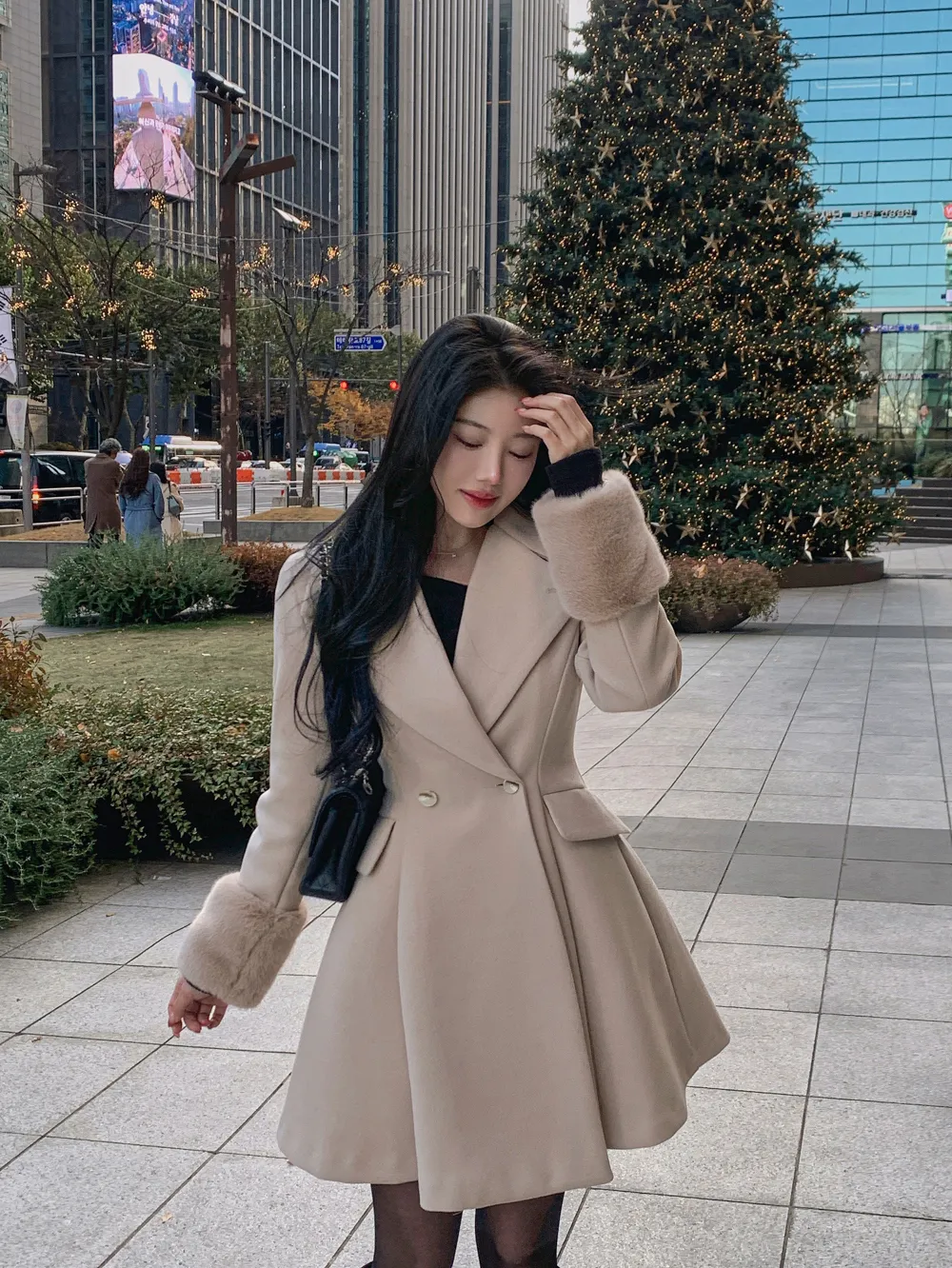 코트 모델 착용 이미지-S1L103