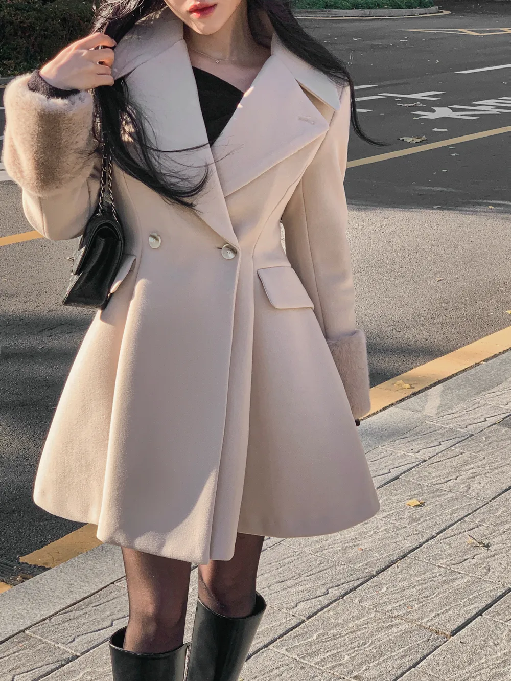 코트 모델 착용 이미지-S1L120