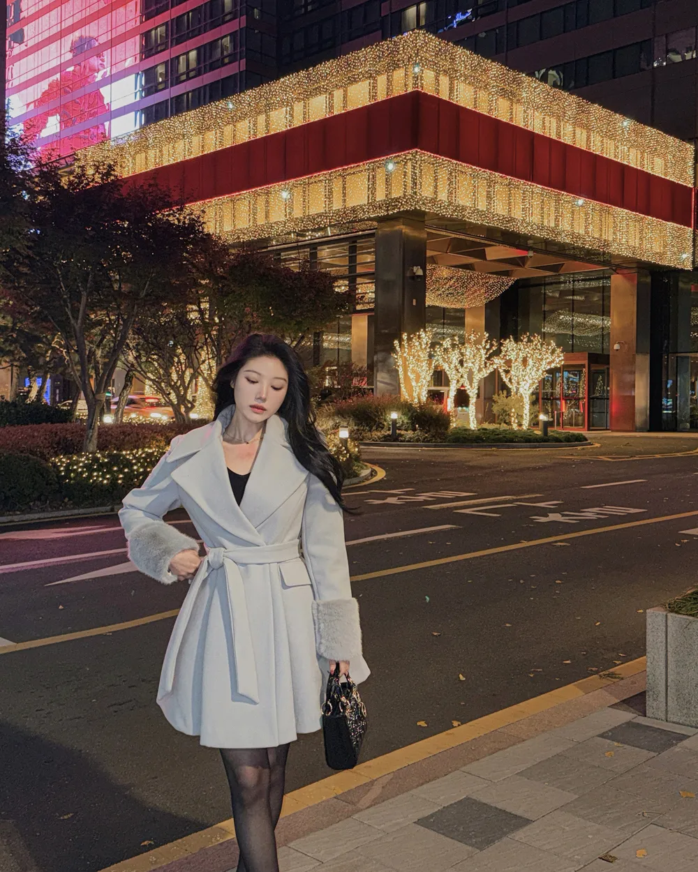 코트 모델 착용 이미지-S1L65