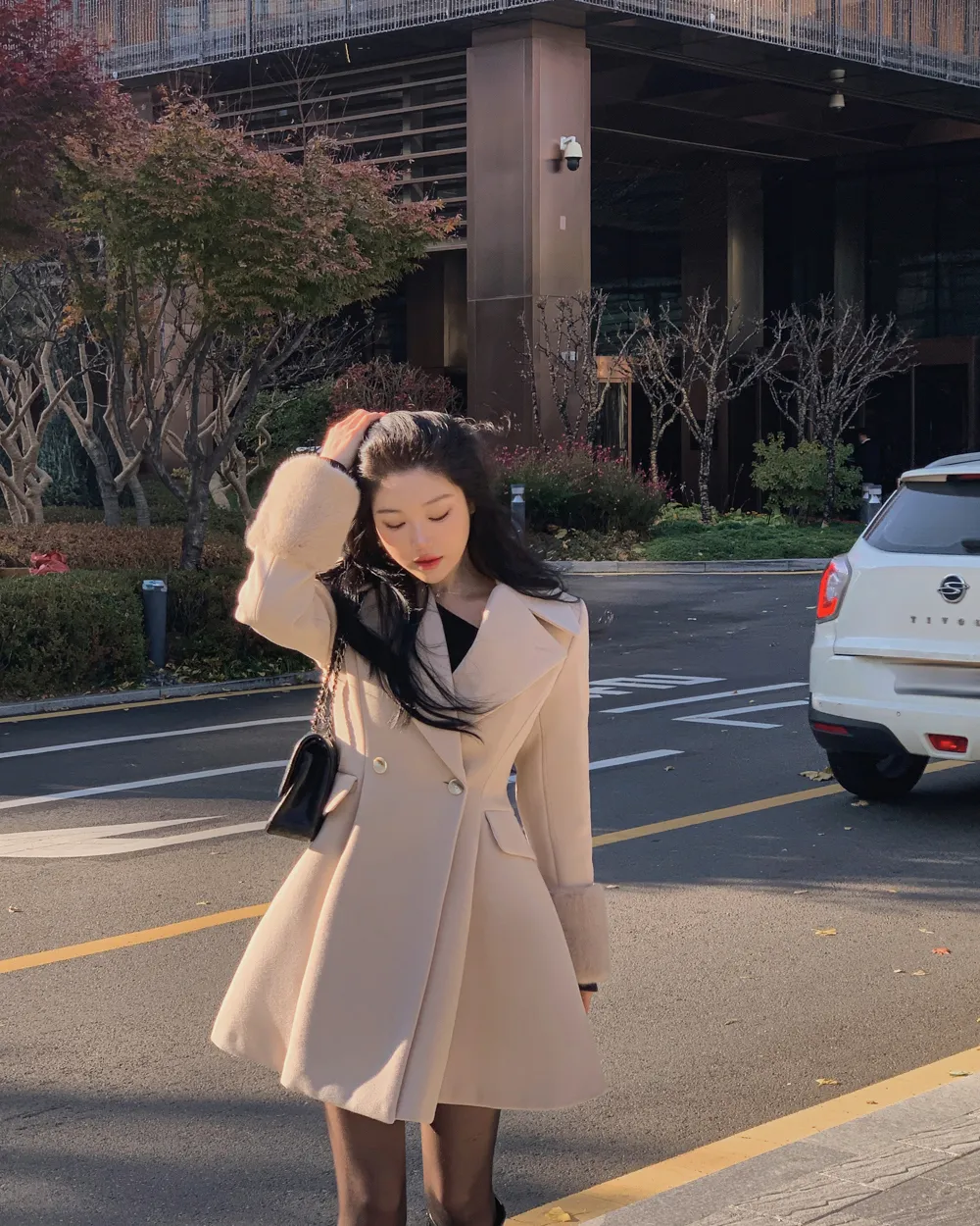 코트 모델 착용 이미지-S1L134