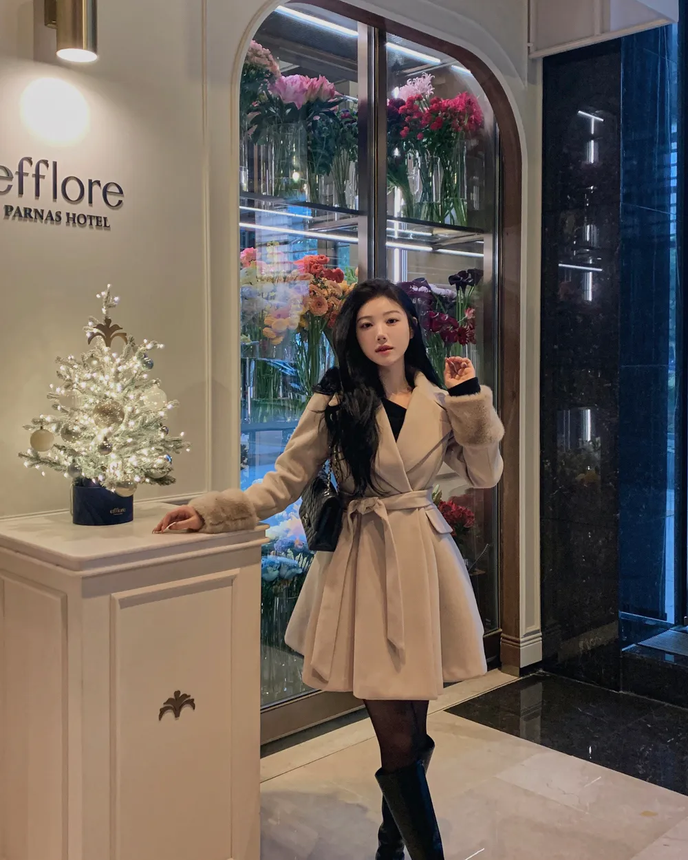 코트 모델 착용 이미지-S1L112