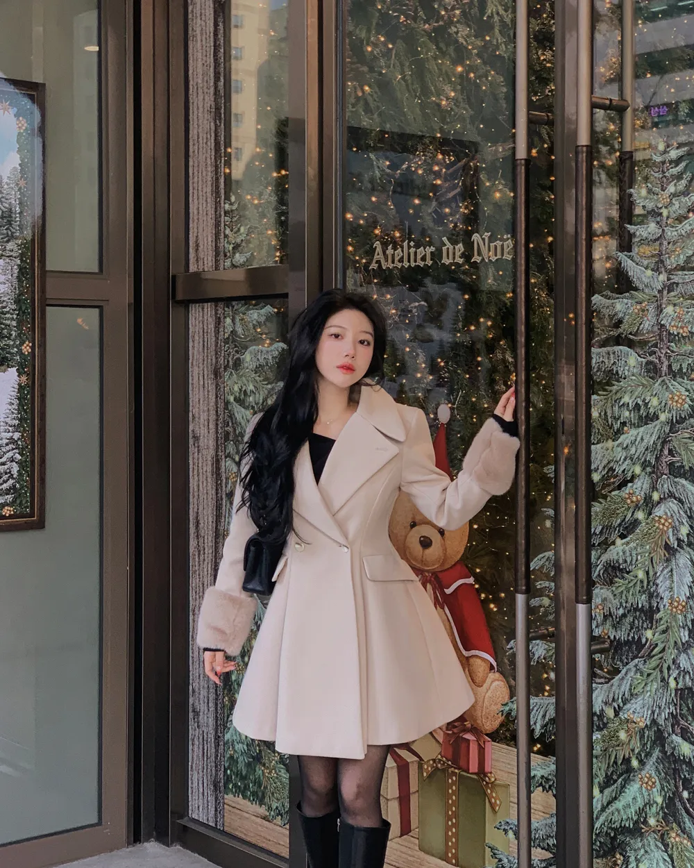 코트 모델 착용 이미지-S1L104