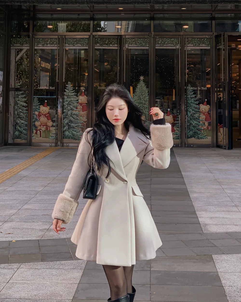 코트 모델 착용 이미지-S1L102