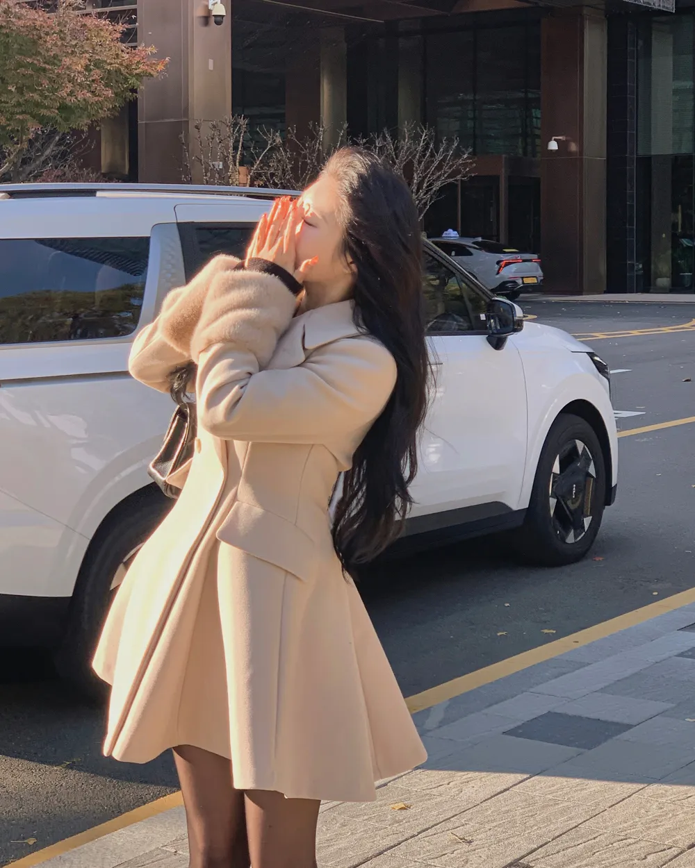 코트 모델 착용 이미지-S1L119