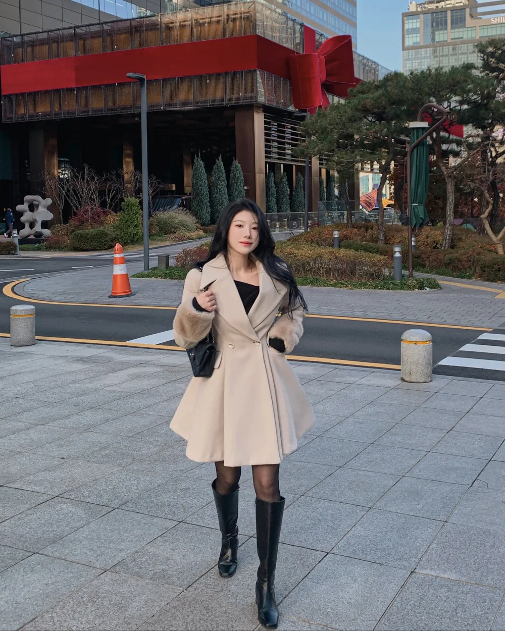 코트 모델 착용 이미지-S1L100