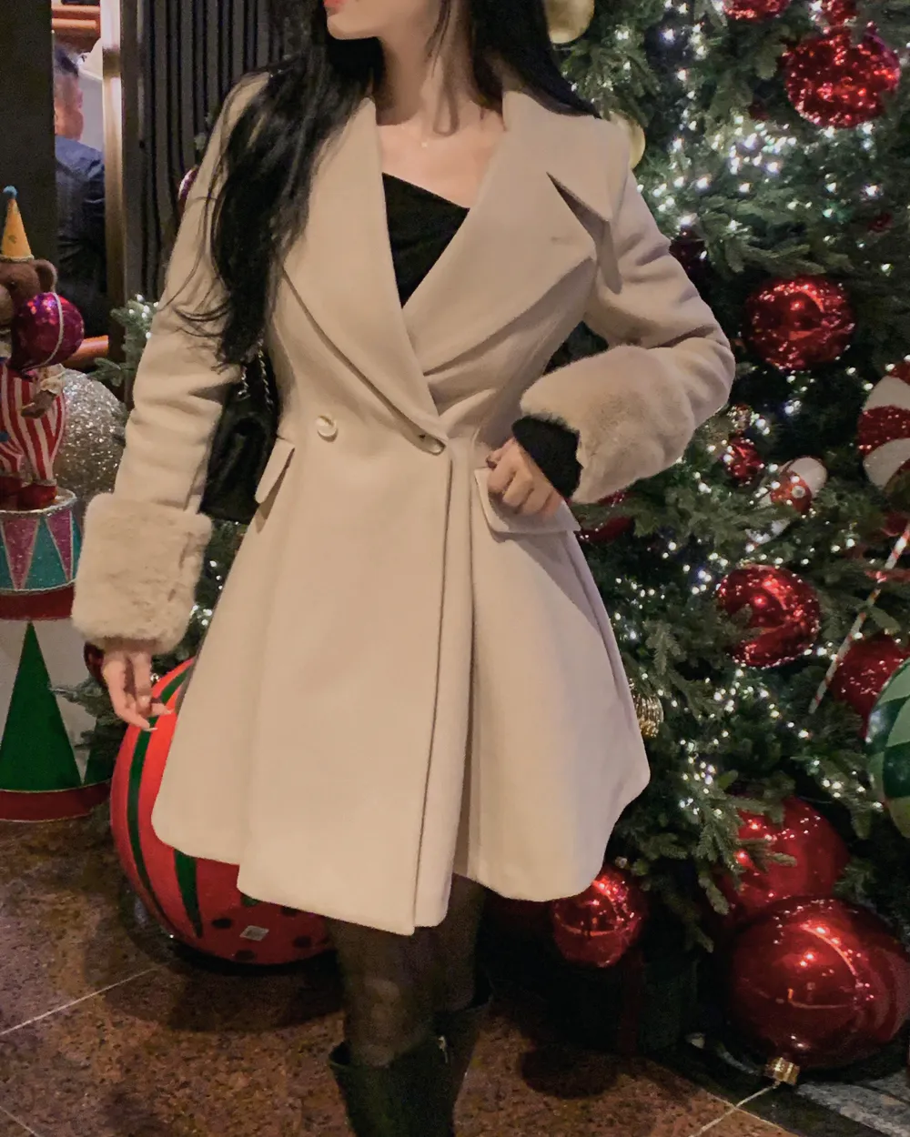 코트 모델 착용 이미지-S1L94