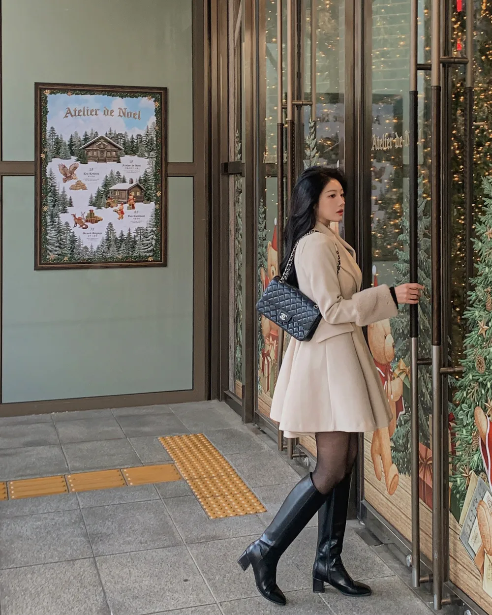 코트 모델 착용 이미지-S1L105