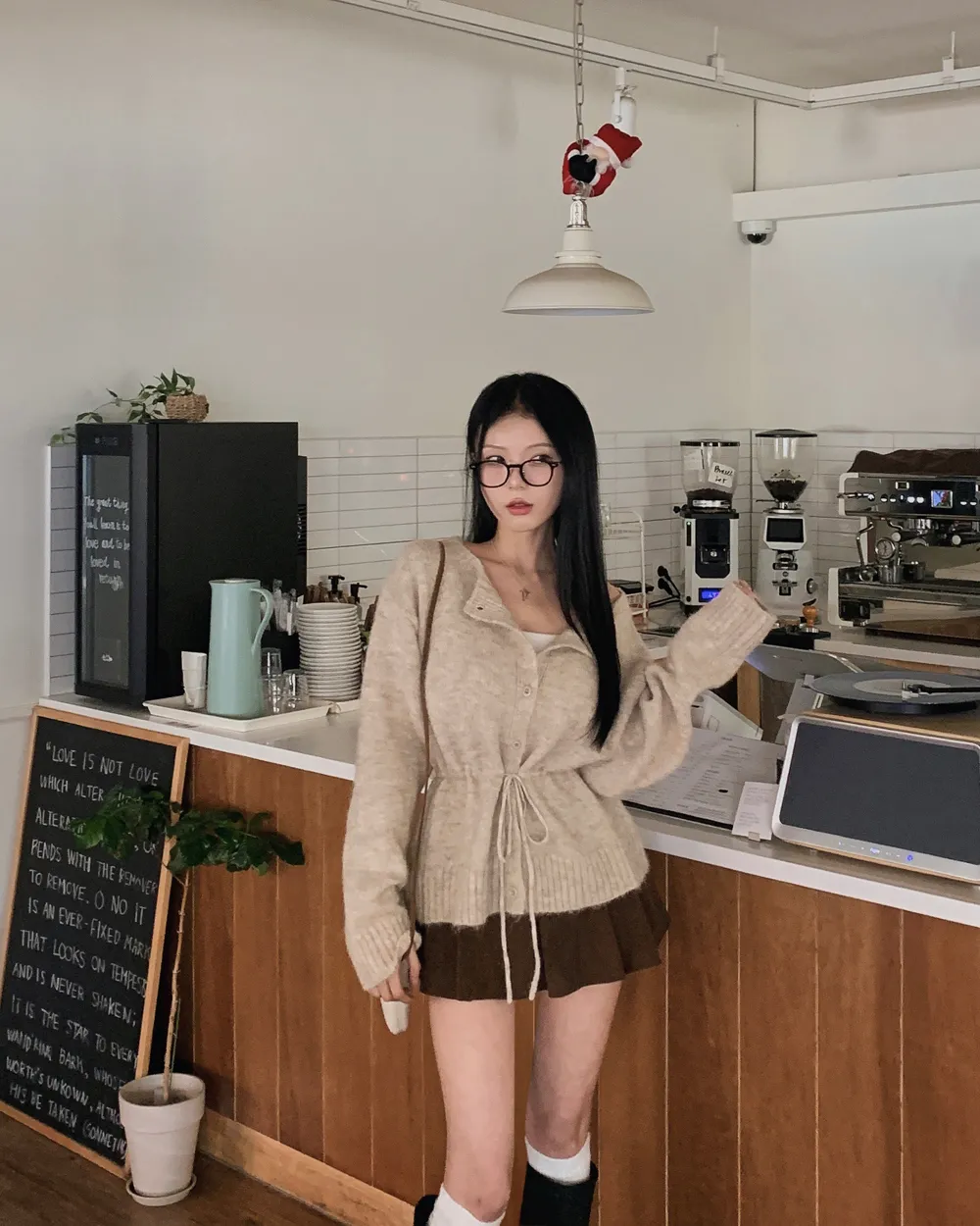 코트 모델 착용 이미지-S1L97