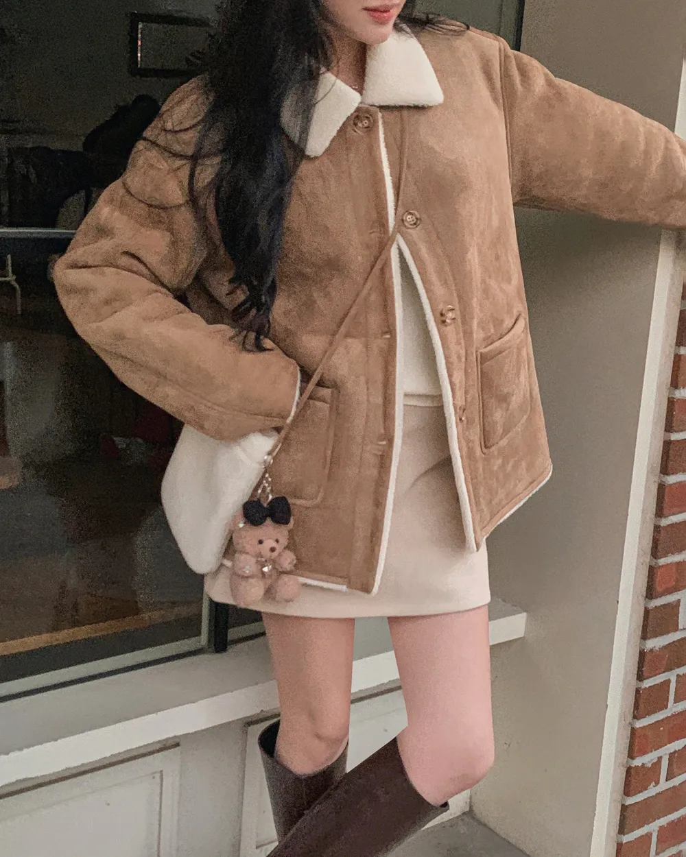 코트 모델 착용 이미지-S1L47