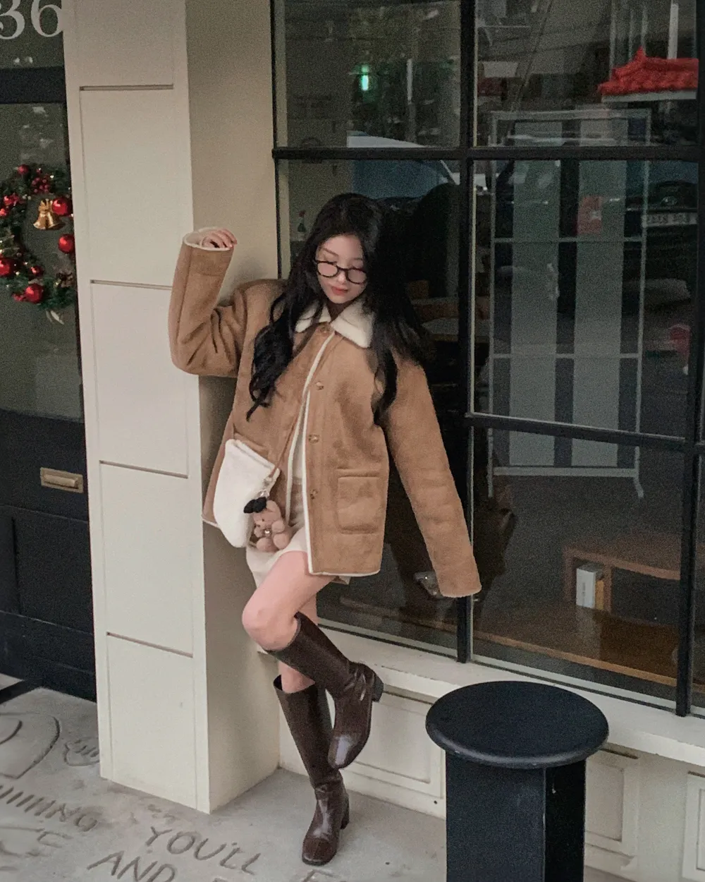 코트 모델 착용 이미지-S1L62