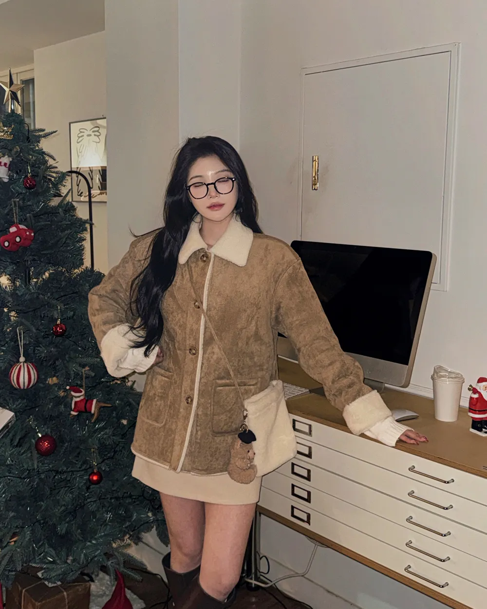 코트 모델 착용 이미지-S1L54