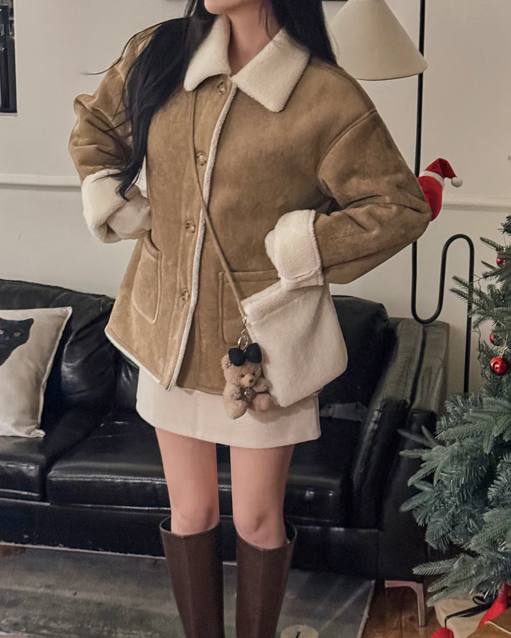 코트 모델 착용 이미지-S1L56