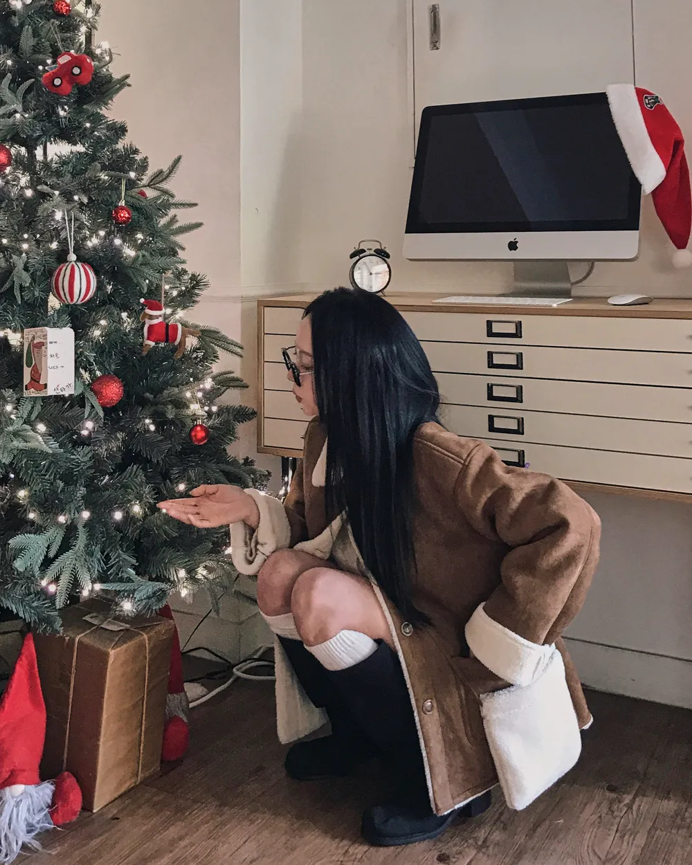 코트 모델 착용 이미지-S1L81