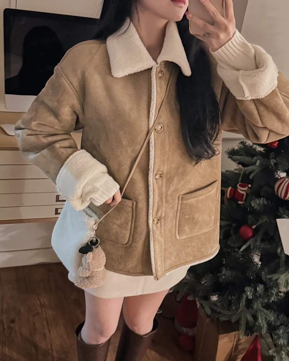 코트 모델 착용 이미지-S1L40