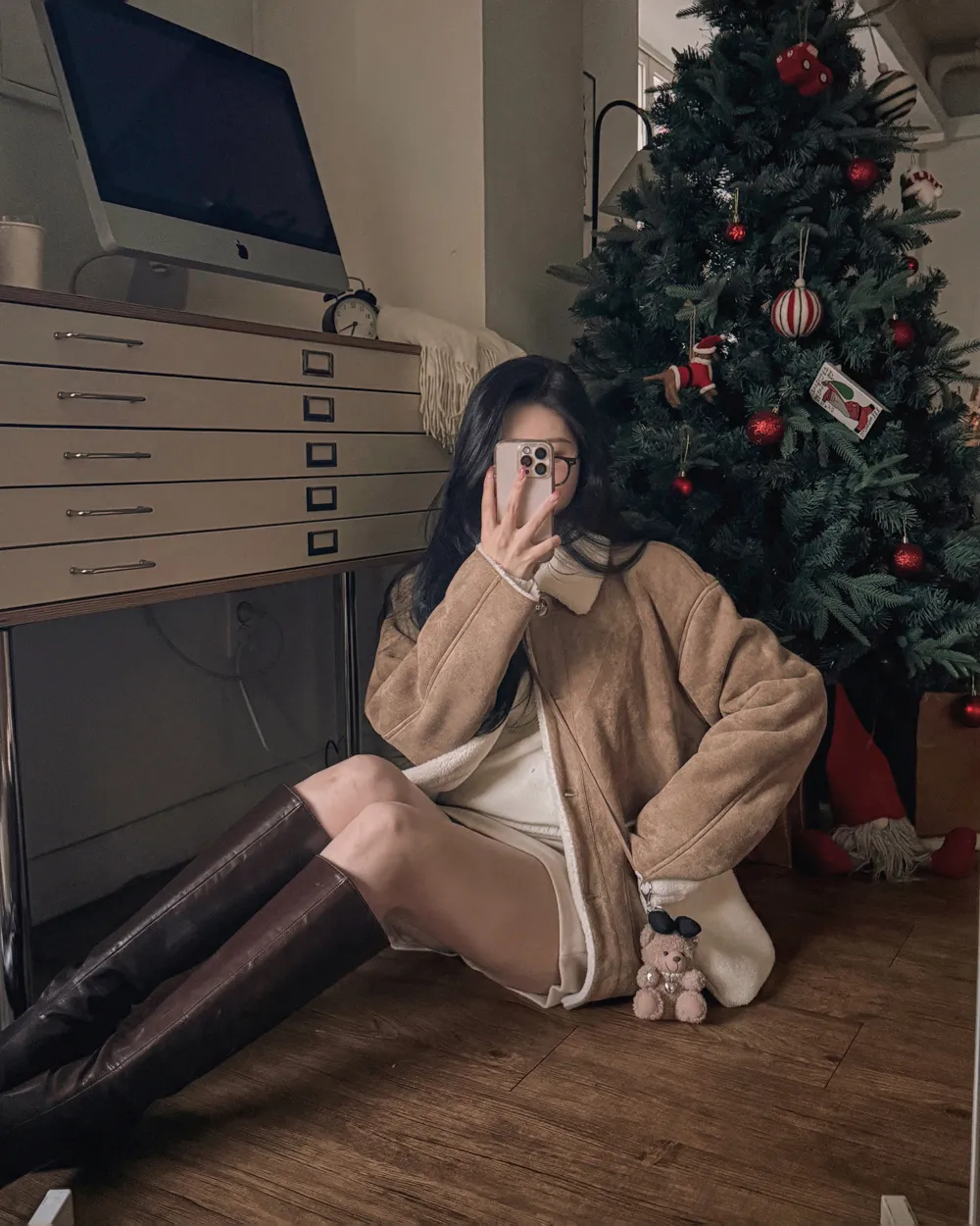 코트 모델 착용 이미지-S1L53