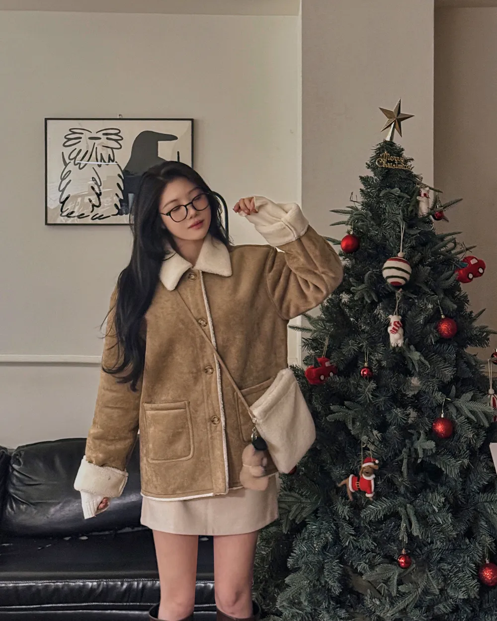 코트 모델 착용 이미지-S1L55