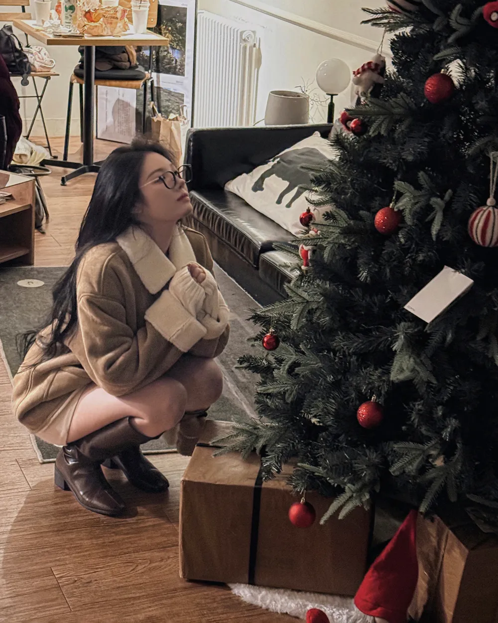 코트 모델 착용 이미지-S1L58