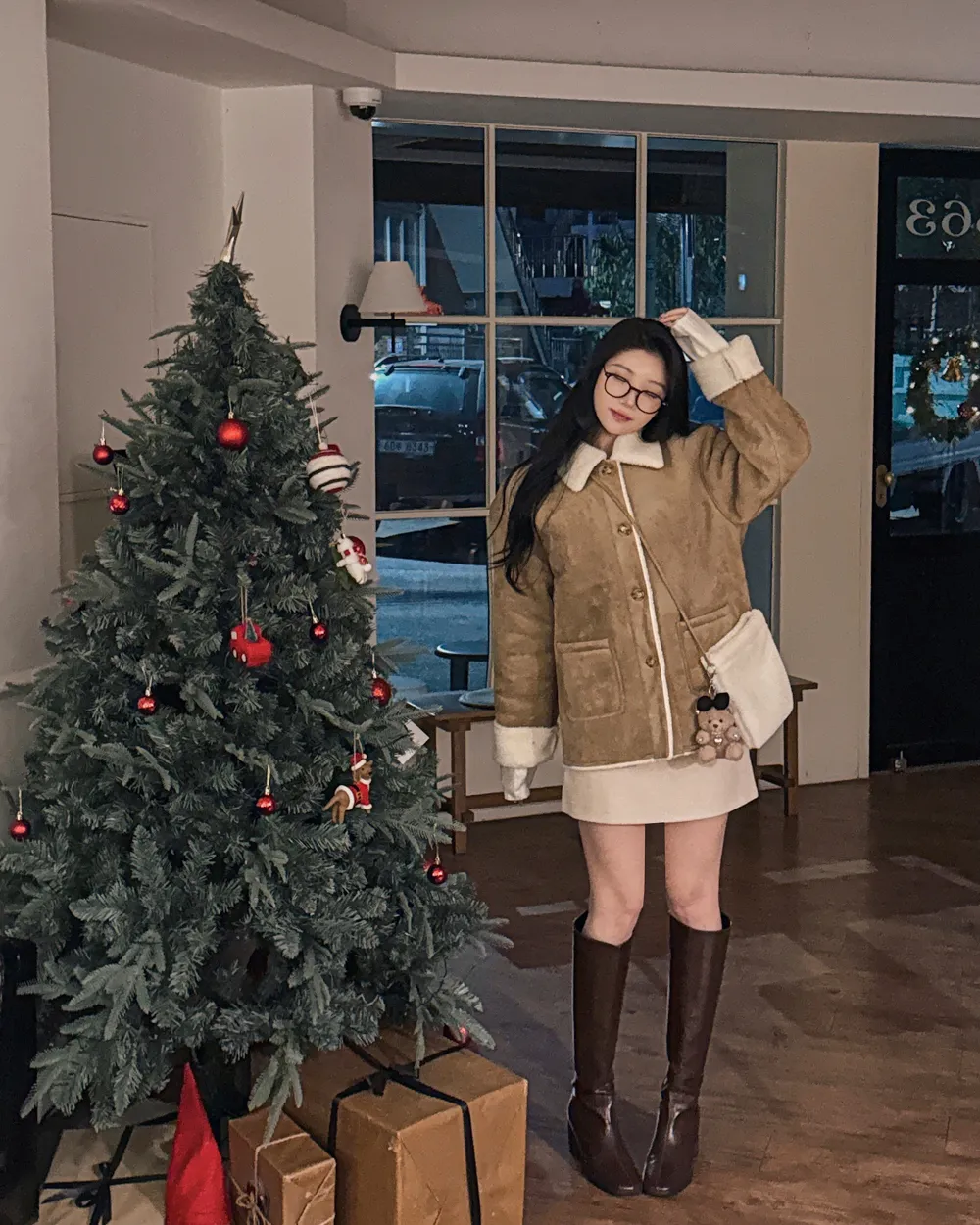 코트 모델 착용 이미지-S1L41