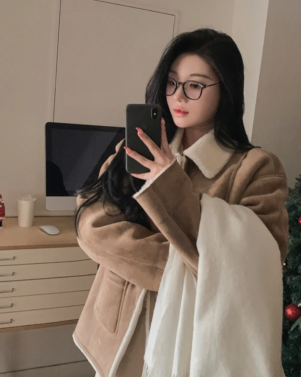 코트 모델 착용 이미지-S1L49