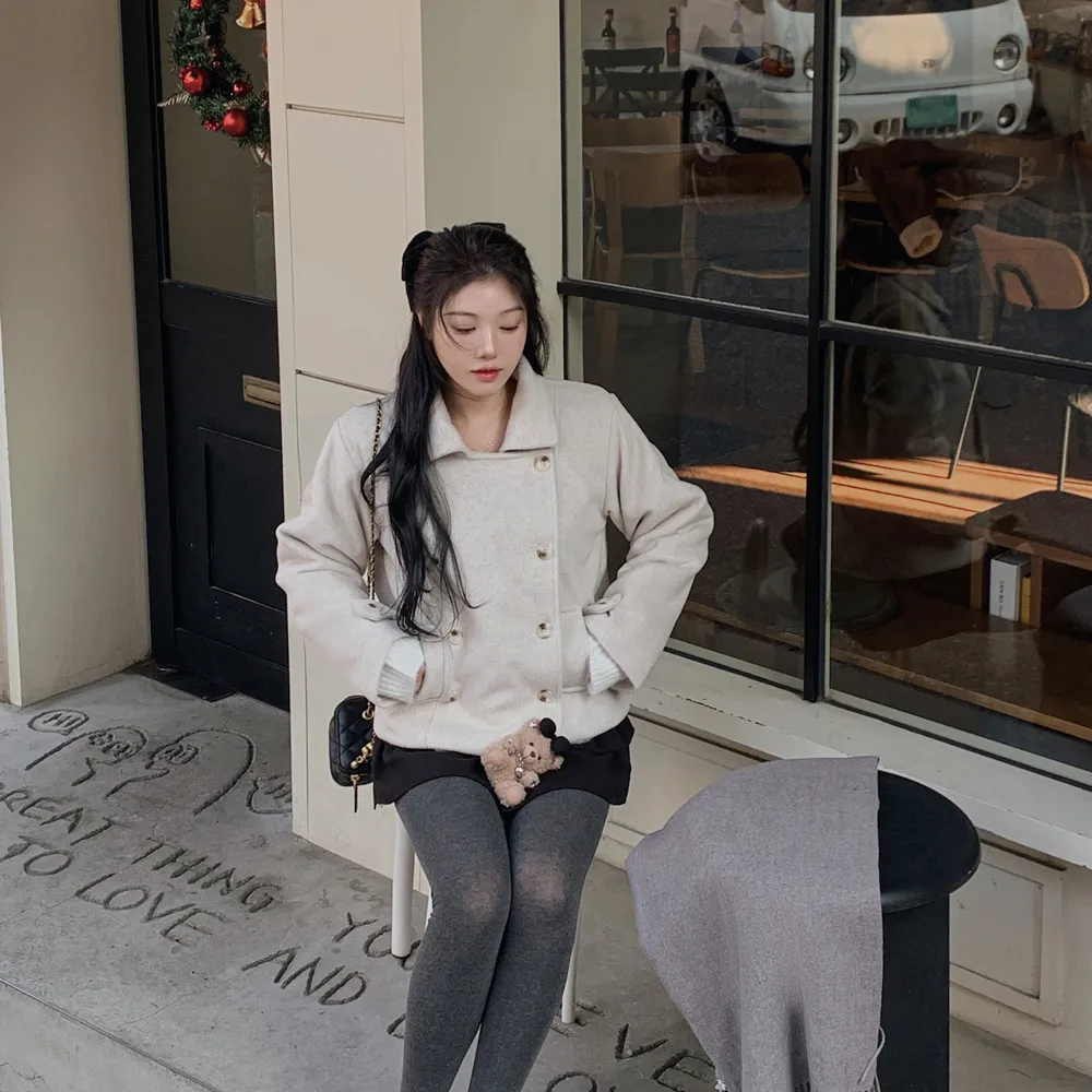 코트 모델 착용 이미지-S1L63