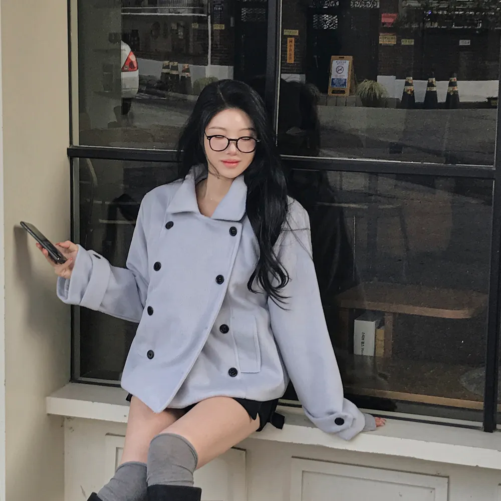 코트 모델 착용 이미지-S1L109