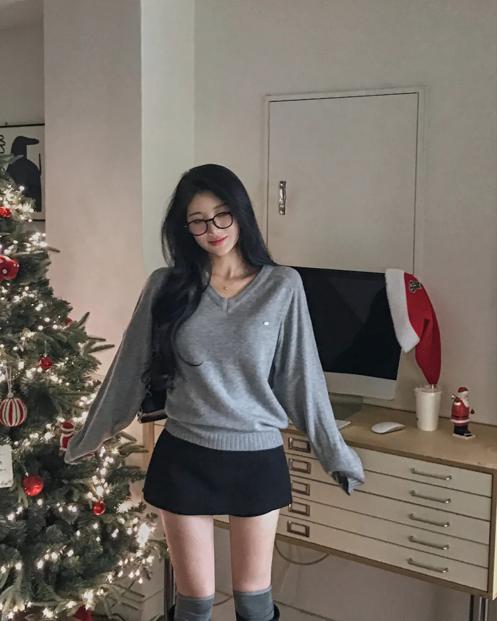 코트 모델 착용 이미지-S1L120