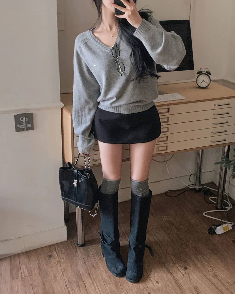 코트 모델 착용 이미지-S1L122