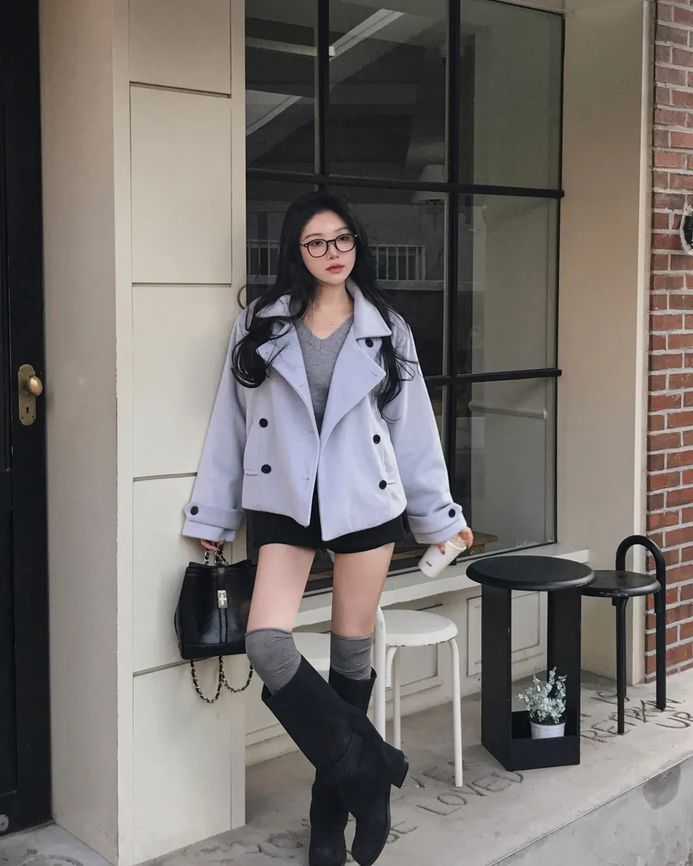 코트 모델 착용 이미지-S1L95