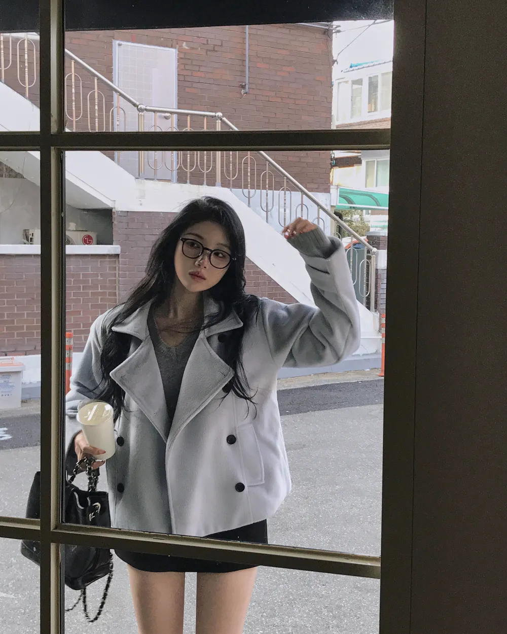 코트 모델 착용 이미지-S1L93