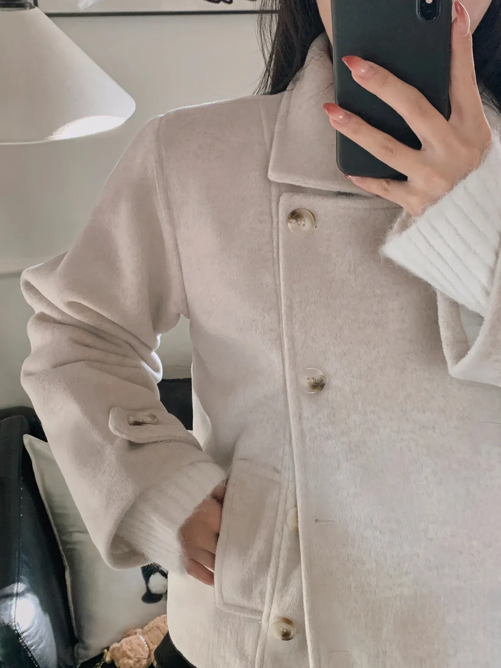 코트 모델 착용 이미지-S1L59