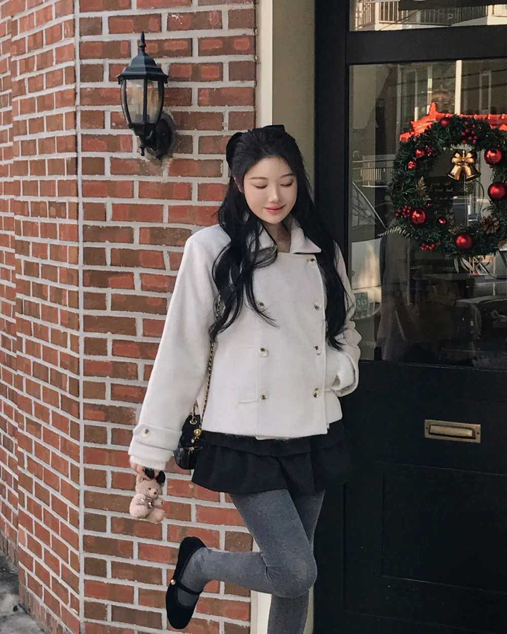 코트 모델 착용 이미지-S1L50