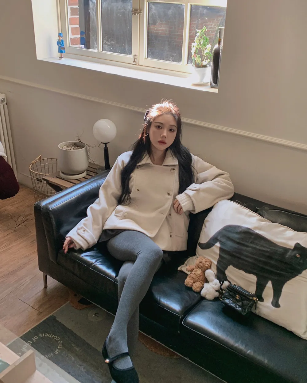 코트 모델 착용 이미지-S1L47