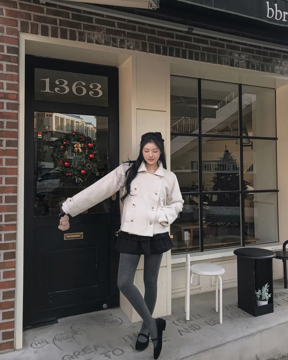 코트 모델 착용 이미지-S1L79