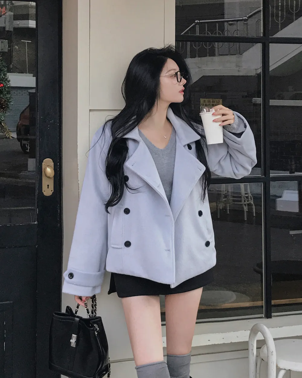 코트 모델 착용 이미지-S1L96