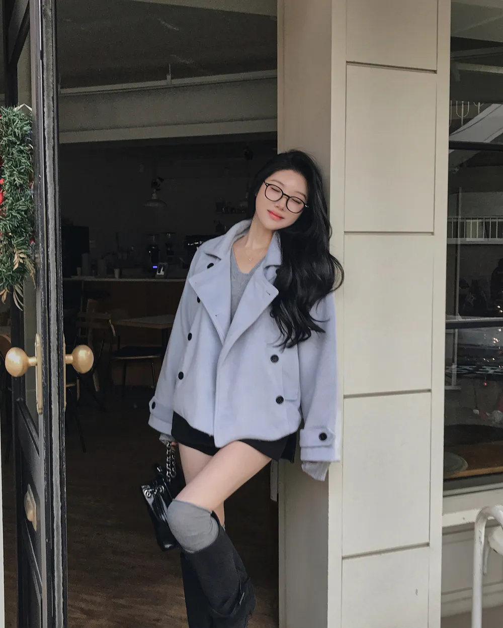 코트 모델 착용 이미지-S1L86