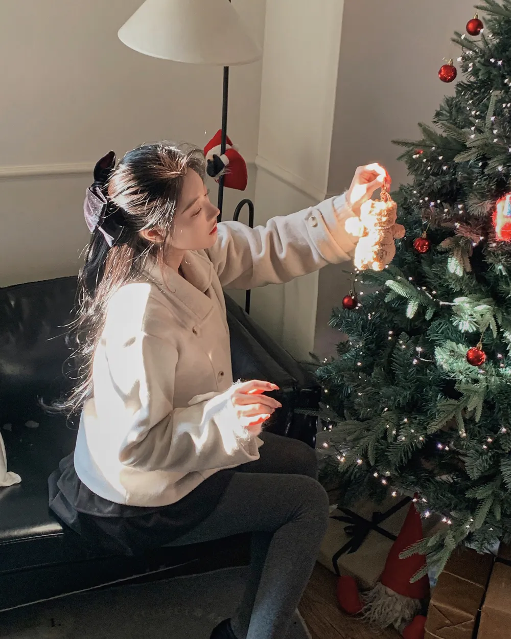 코트 모델 착용 이미지-S1L70