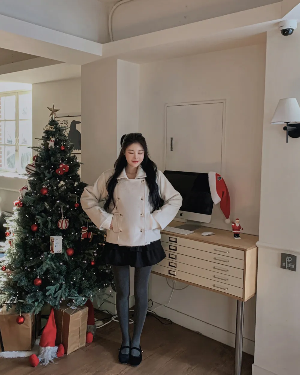 코트 모델 착용 이미지-S1L74