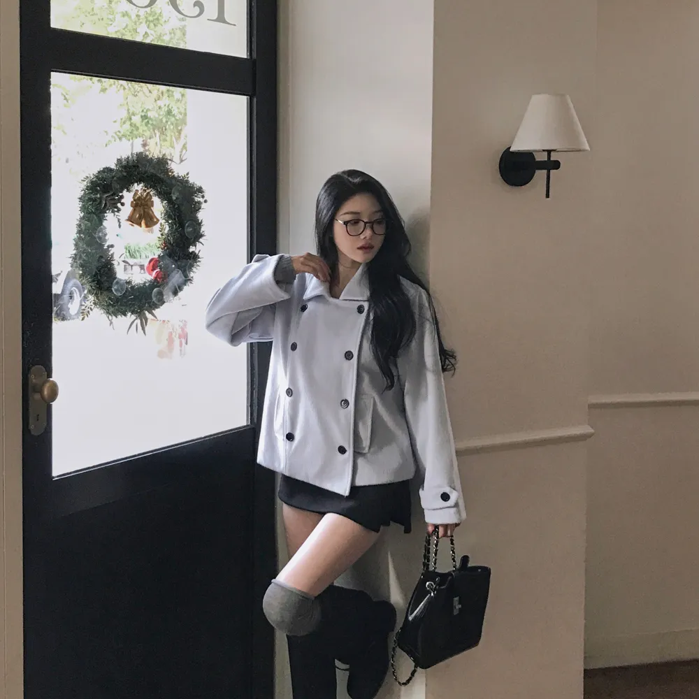 코트 모델 착용 이미지-S1L102