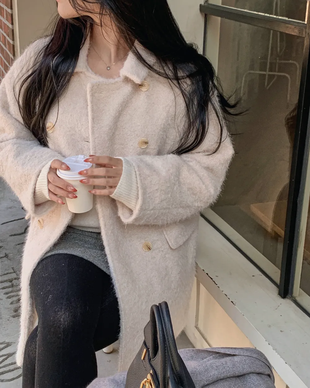 코트 모델 착용 이미지-S1L89