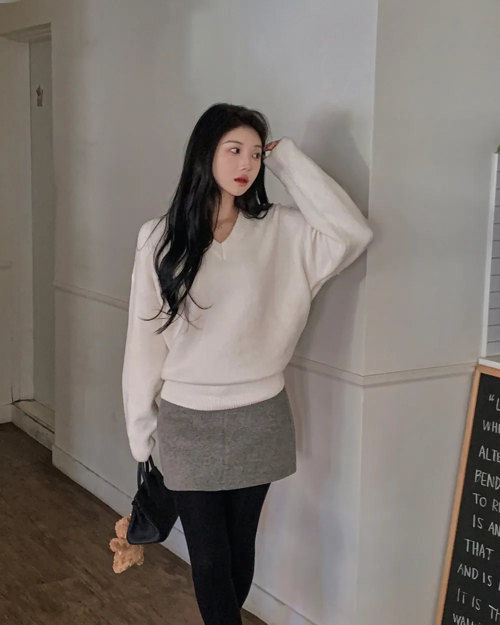 코트 모델 착용 이미지-S1L105