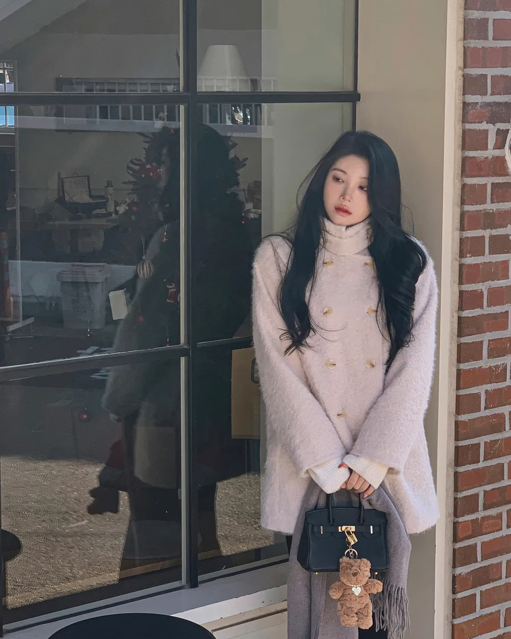 코트 모델 착용 이미지-S1L53