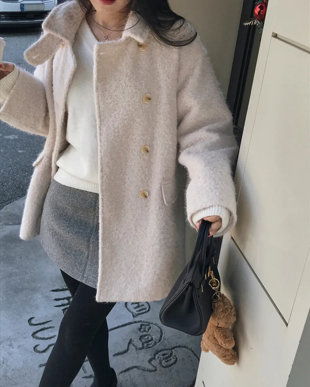 코트 모델 착용 이미지-S1L83