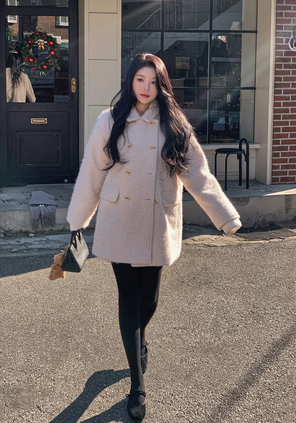 코트 모델 착용 이미지-S1L67