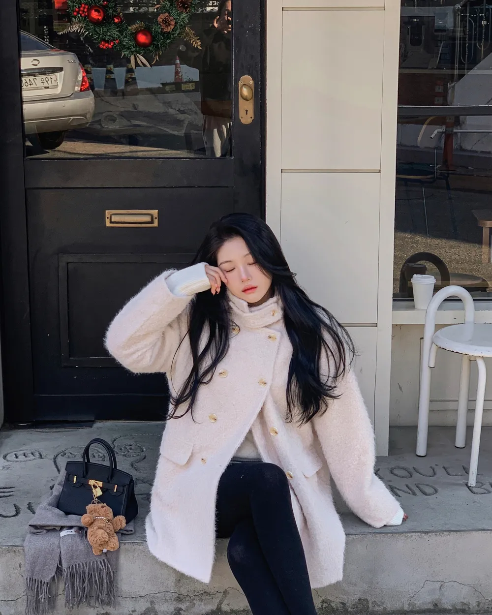 코트 모델 착용 이미지-S1L79